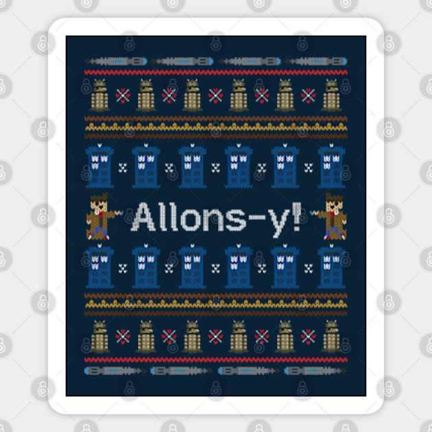 Allons-y, It's Christmas! Magnet by Plan8